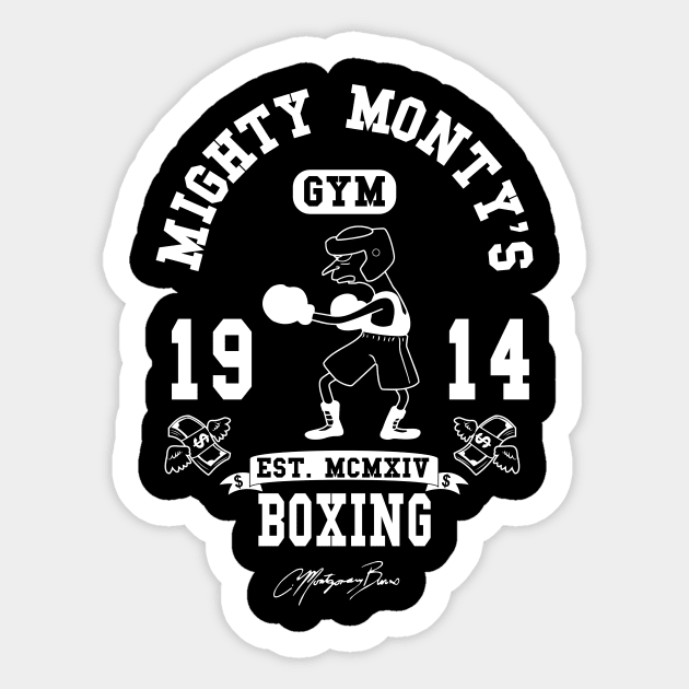 Mighty Monty's Boxing Gym Sticker by The Black Sheep